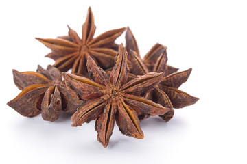 star anise isolated on a white background