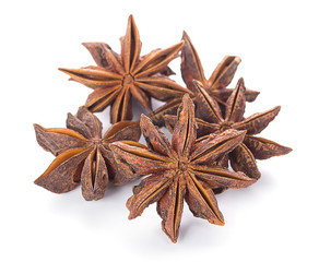 star anise isolated on a white background