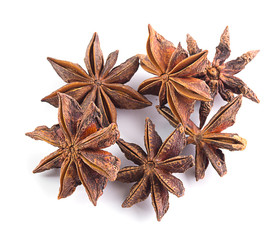 star anise isolated on a white background
