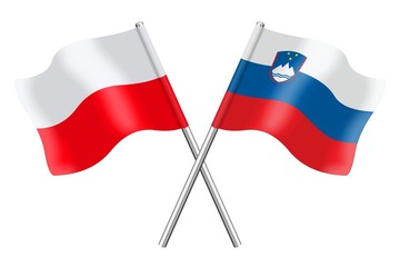 Flags: Poland and Slovenia