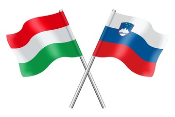 Flags: Hungary and Slovenia
