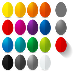 Collection of abstract colorful Easter eggs