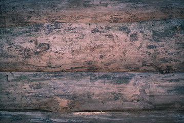 horizontal surface of untreated wood