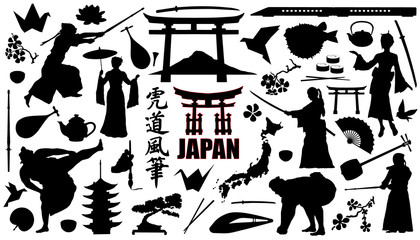japan silhouettes