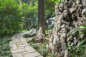 pathway in the Chinese style garden