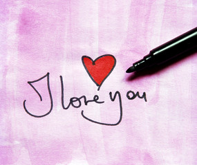 I love you message
