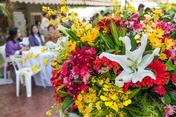 Mixed flowers in a party