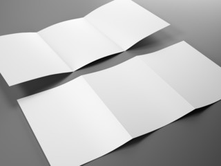 Blank Template of Trifold Brochure A4 Size