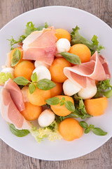 prosciutto with melon salad