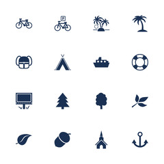Tourism and leisure icons