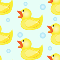 Rubber duck seamless pattern
