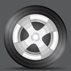 Obraz premium aluminum rim isolated