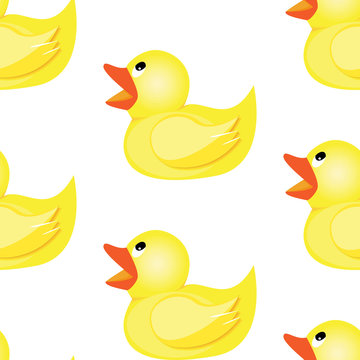 Rubber duck seamless pattern