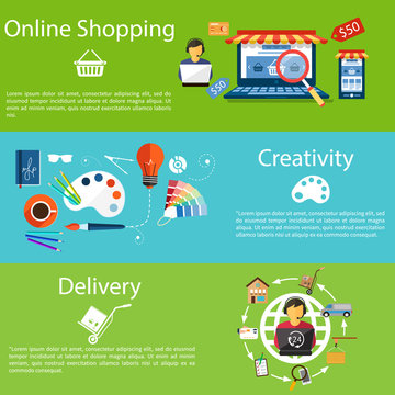 Internet shopping, creativity and delivery