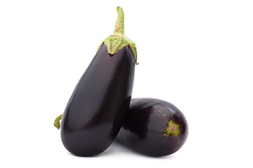 Eggplant vegetable on white