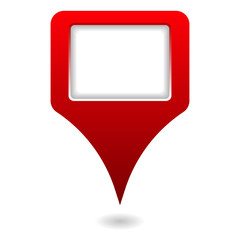 isolated pointer map rectangle shape