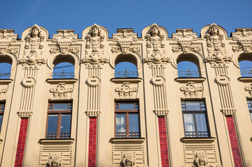 Jugendstil architecture in Riga, Latvia