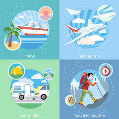 Mountain, cruise, air tourism