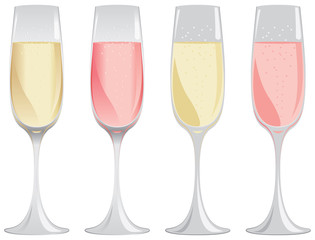 Sparkling wine glass