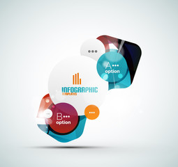 Abstract step infographics business layout