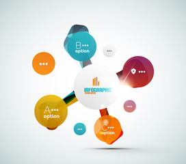 Abstract step infographics business layout