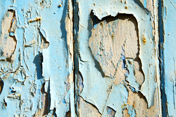 stripped paint in the blue