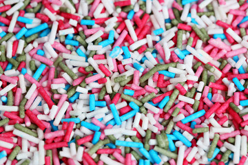 Fototapeta na wymiar High resolution background of colorful candy sprinkles