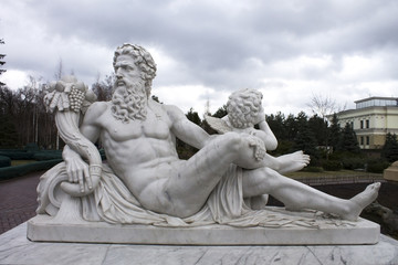 Sculpture of Zeus in the sky