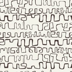 Vector seamless pattern. Black and white abstract background.