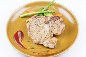 T-bone pork steak
