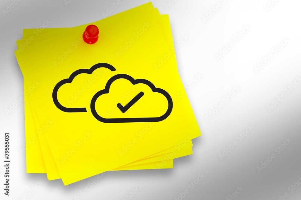 Aufkleber composite image of clouds graphic