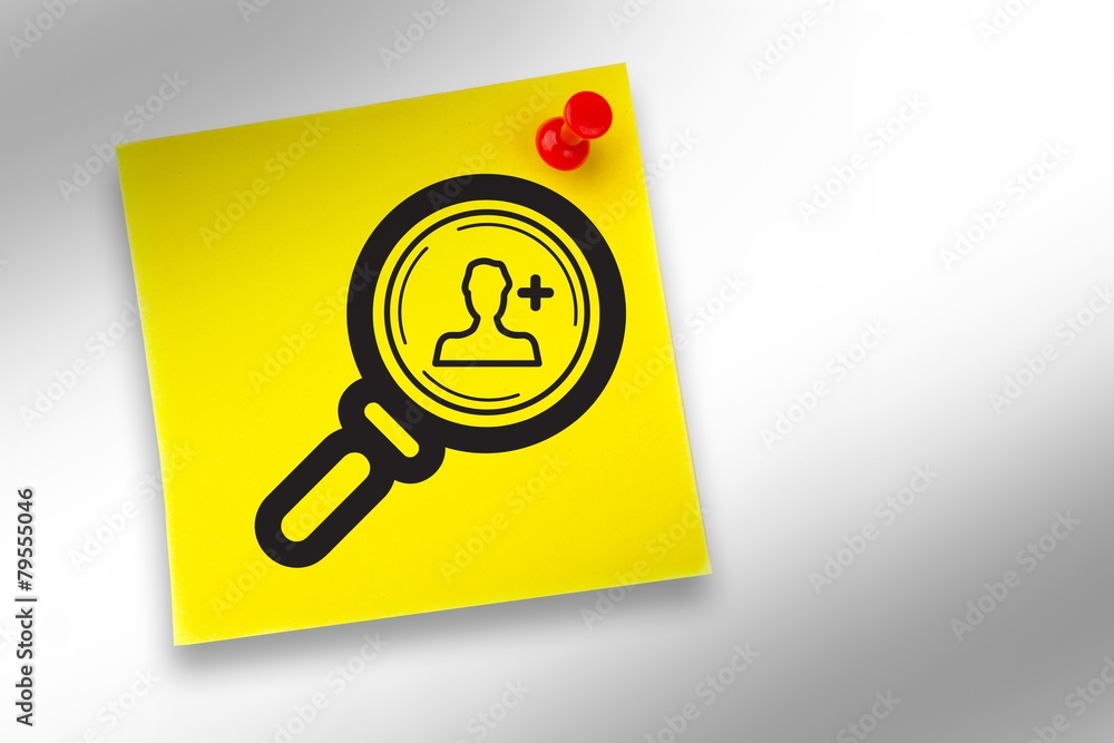 Aufkleber composite image of find friend graphic