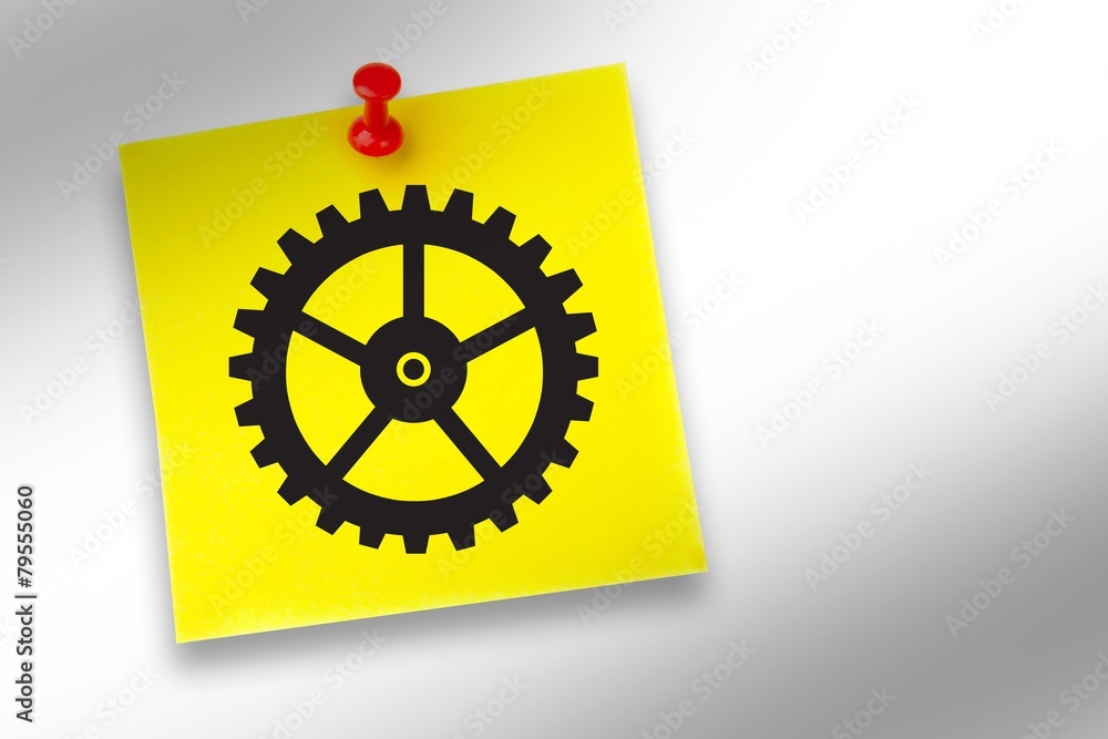Aufkleber composite image of cog graphic