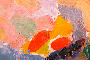 Oil painting abstract brushstrokes