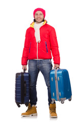 Man preparing for winter vacation