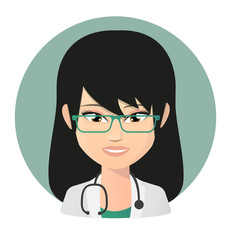 Female doctor asian avatar