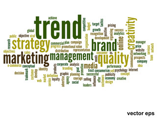 Vector conceptual business word cloud