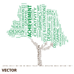Fototapeta na wymiar Vector conceptual art word cloud