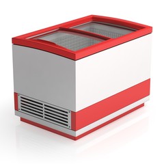 Shopping refrigerator showcase