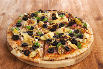 Delicious pizza.