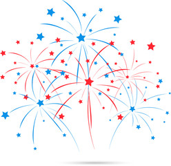 Obraz premium Independence day fireworks