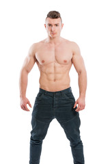 Fototapeta premium Handsome and young topless man