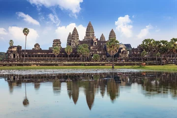 Zelfklevend Fotobehang Angkor Wat Temple, Siem Reap, Cambodia © Noppasinw