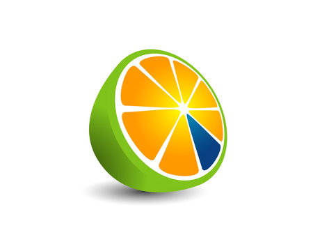 orange 3D chart dagram