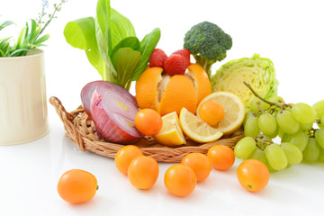 新鮮な野菜と果物