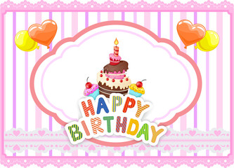 Illustration of Birthday card