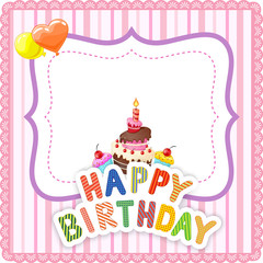 Illustration of Birthday card