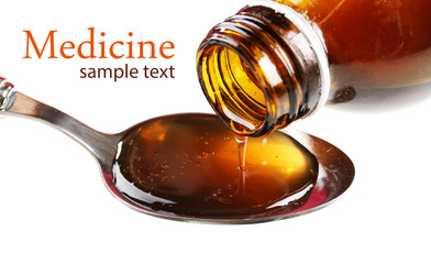 Cough syrup, close-up