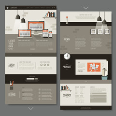 office interior one page website design
