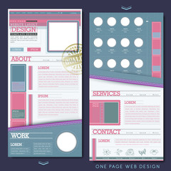 trendy one page website design